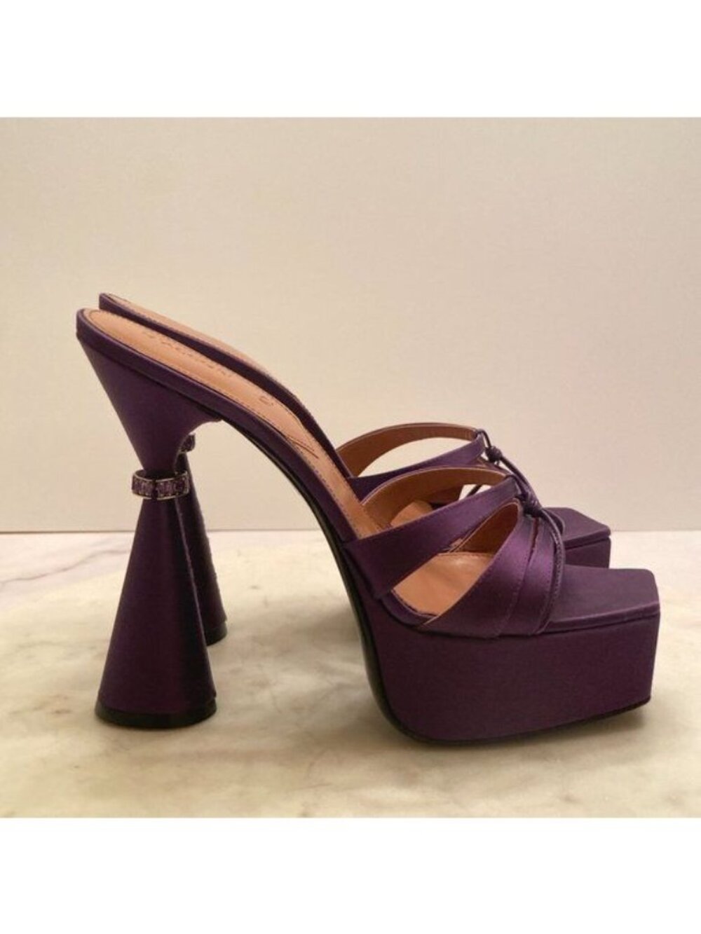 NWB D'ACCORI "Sienna" Platform Mules in Purple, size 41.5 - Picture 2 of 13